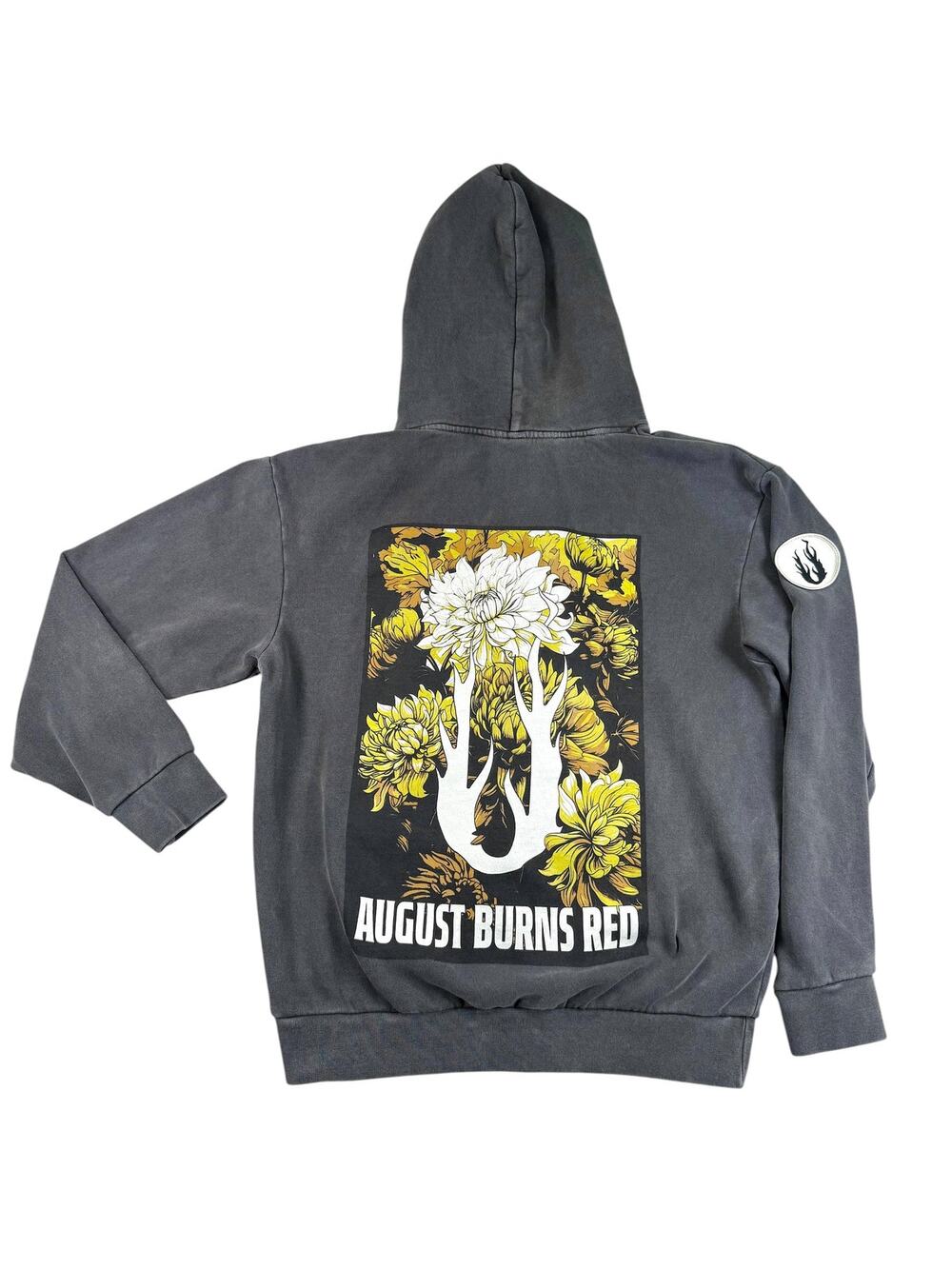 August Burns Red Hoodie Men's LARGE Metalcore Pullover Heavyweight Patched RARE